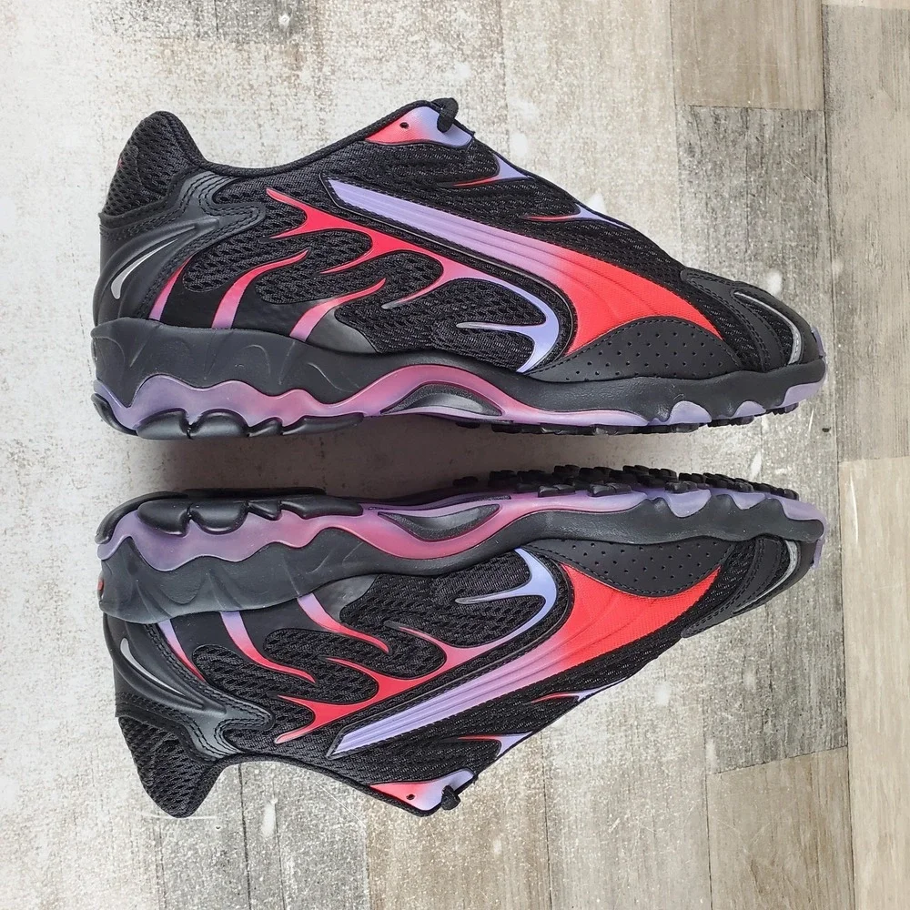 PUMA Inhale Mens Shoes Sz 9.5 Athletic Running Black Red Mesh Lace Up Sneakers